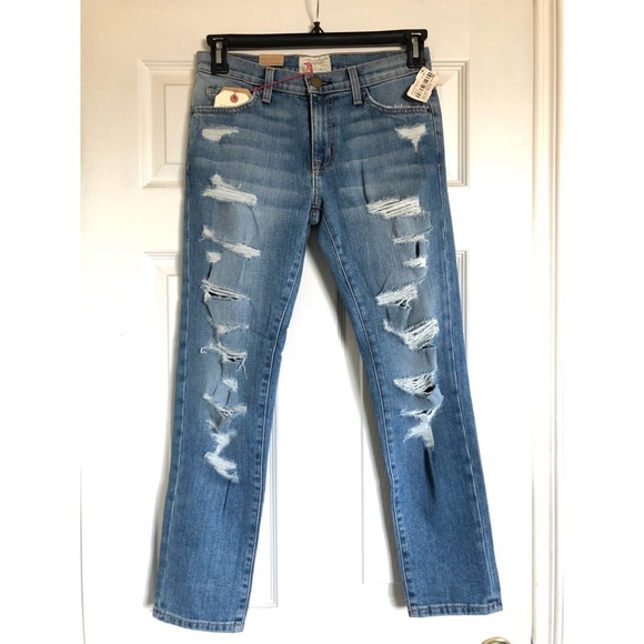 Current/Elliott "The Fling" Vintage Tattered Jeans - Picture 1 of 7